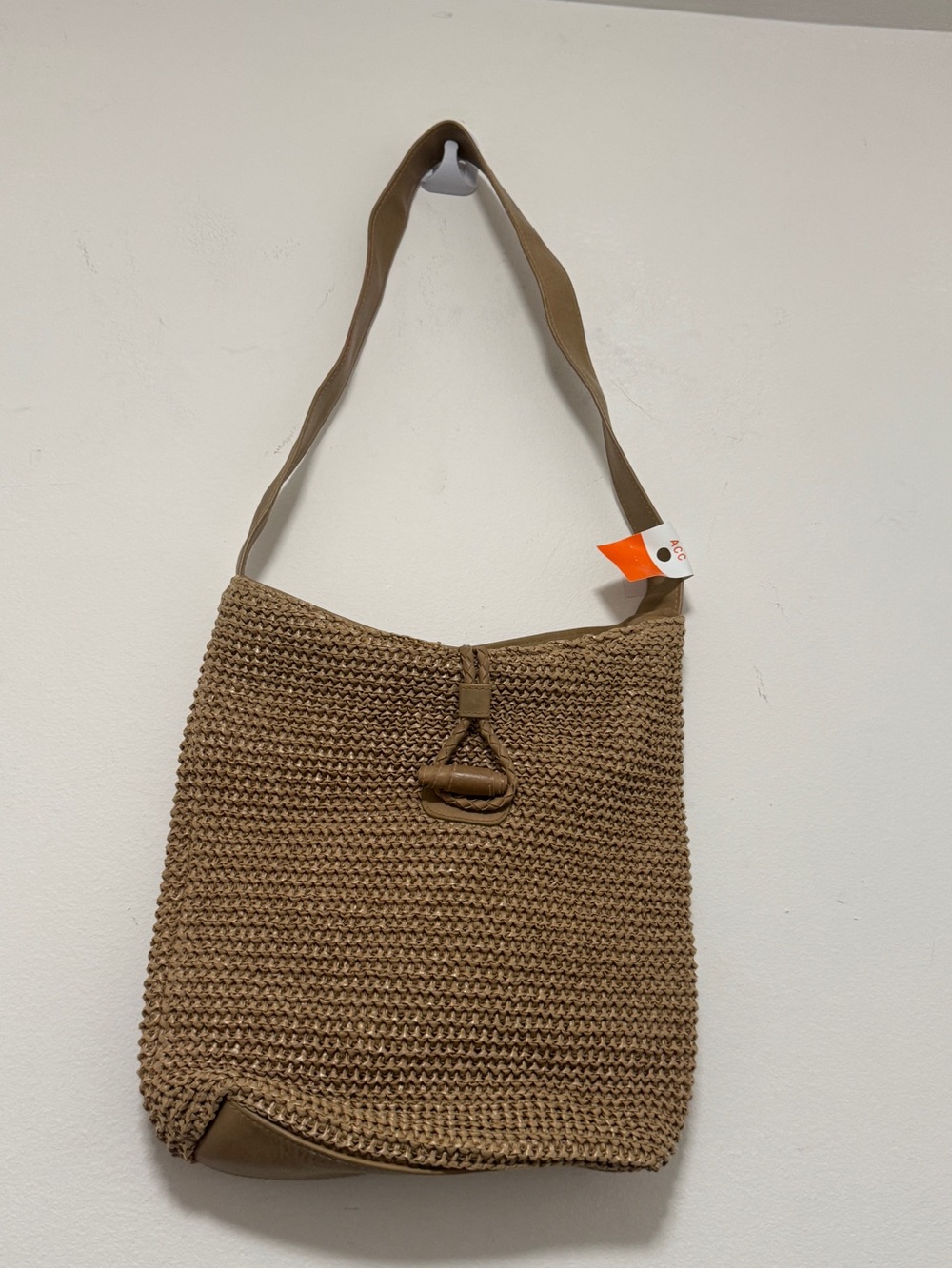 Jackson Tan Woven Crochet Style‎ Shoulder Hobo Bag Braided Boho Tote